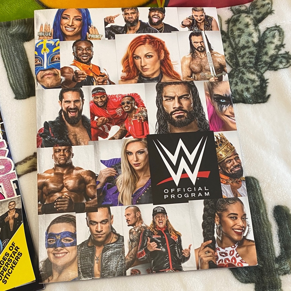2 Wwe Official Program With Bold Multicolor Desig… - image 2